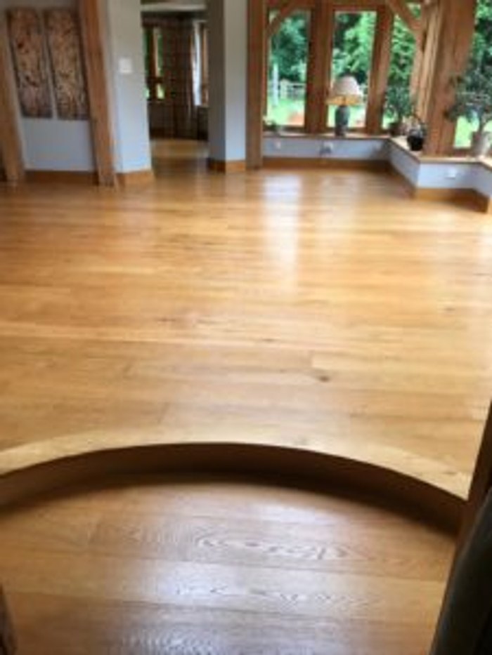 Timber floor before sanding and sealing