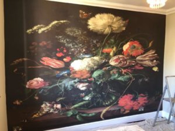 Completed hand-painted mural